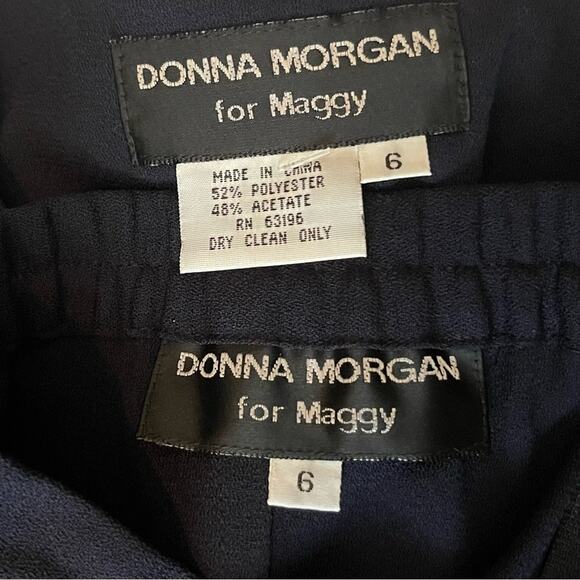 Donna Morgan Navy Two Piece Jacket W Skirt Y2K OfficeCore Career NWT Size 6 - Picture 9 of 16